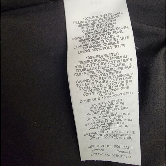 J Crew Black Vest Front Full Zipper Two Front Buttoned Pockets | Size PS - Picture 8 of 8